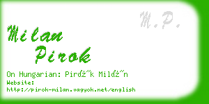 milan pirok business card